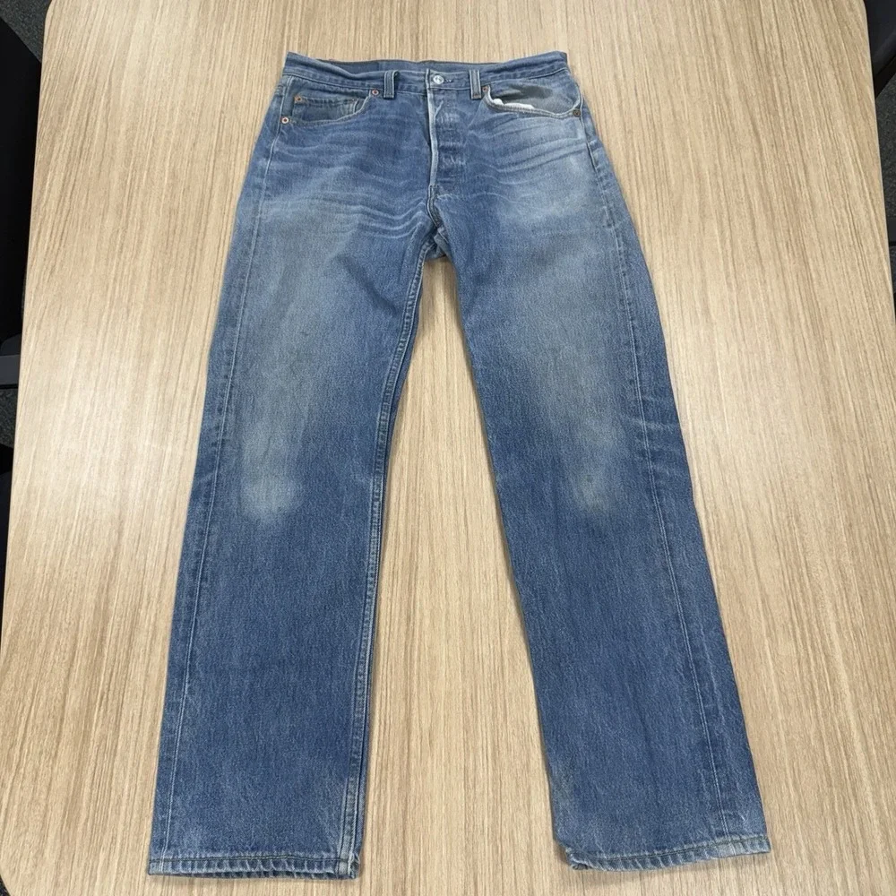 Levi's 501xx Jeans 34x34 Fit 30x30 90s Made Button Fly Made In USA Medium Wash